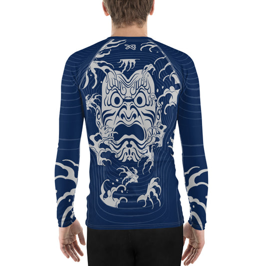 Japanese Mask Men's Rash guard Navy