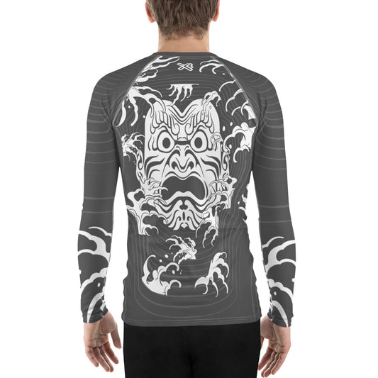 Japanese Mask Men's Rash guard Gray