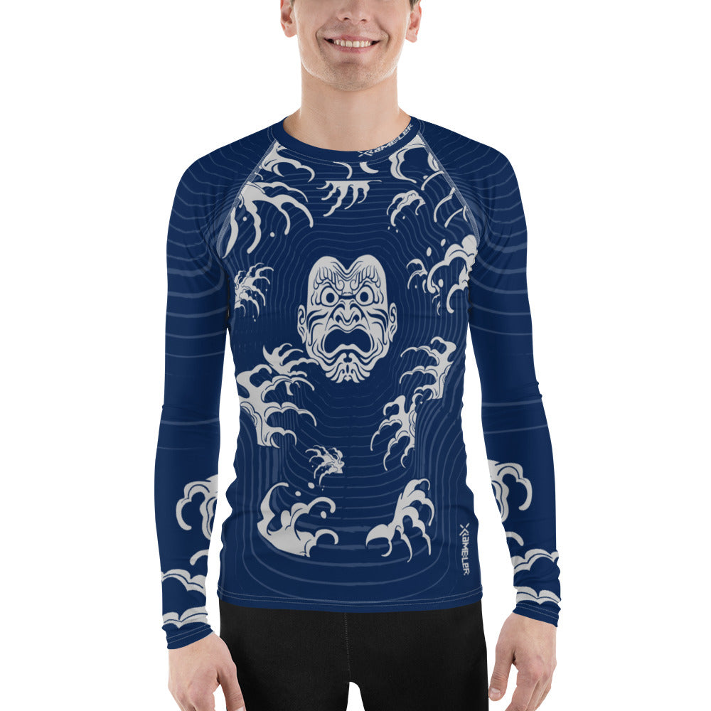 Japanese Mask Men's Rash guard Navy