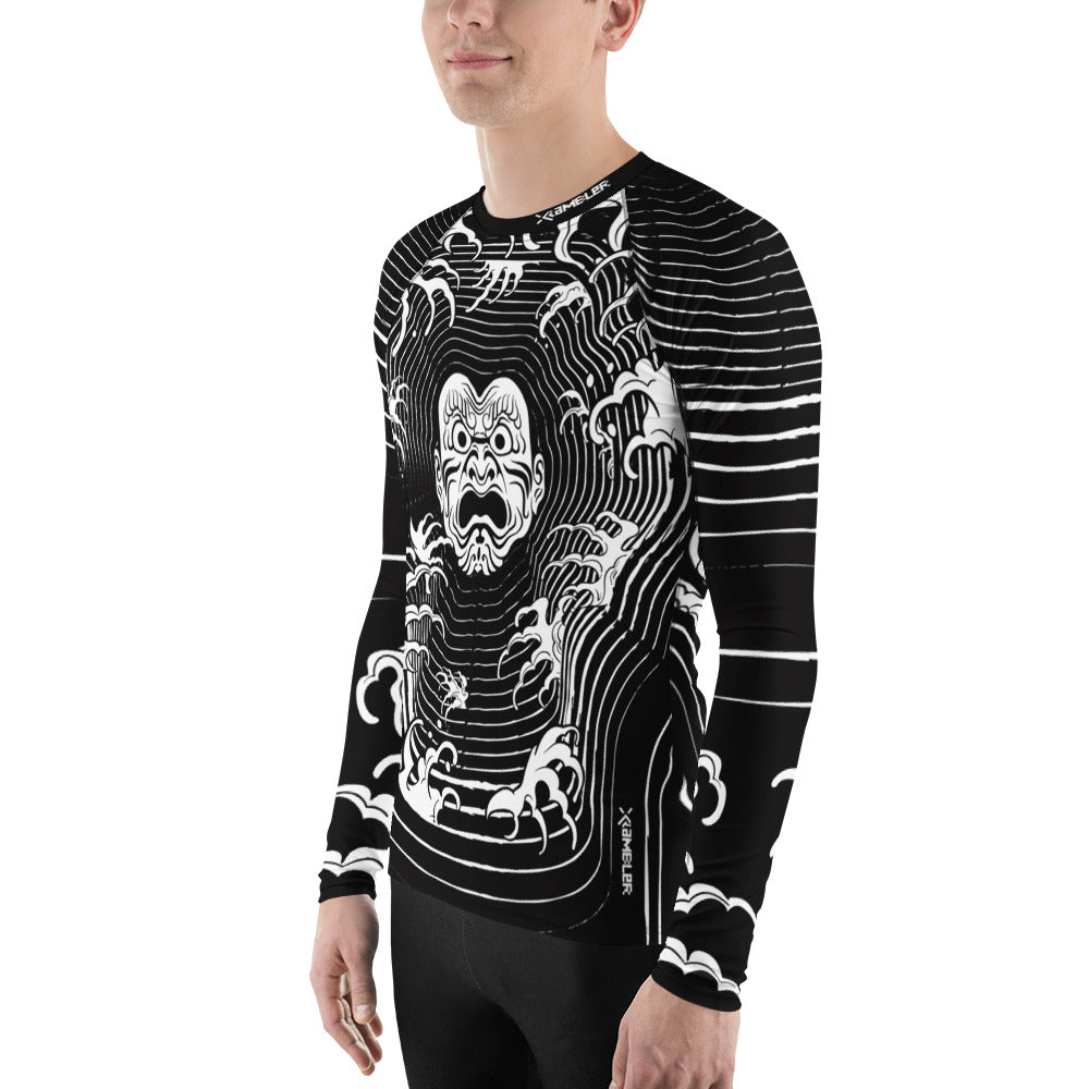 Japanese Mask Men's Rash guard Black