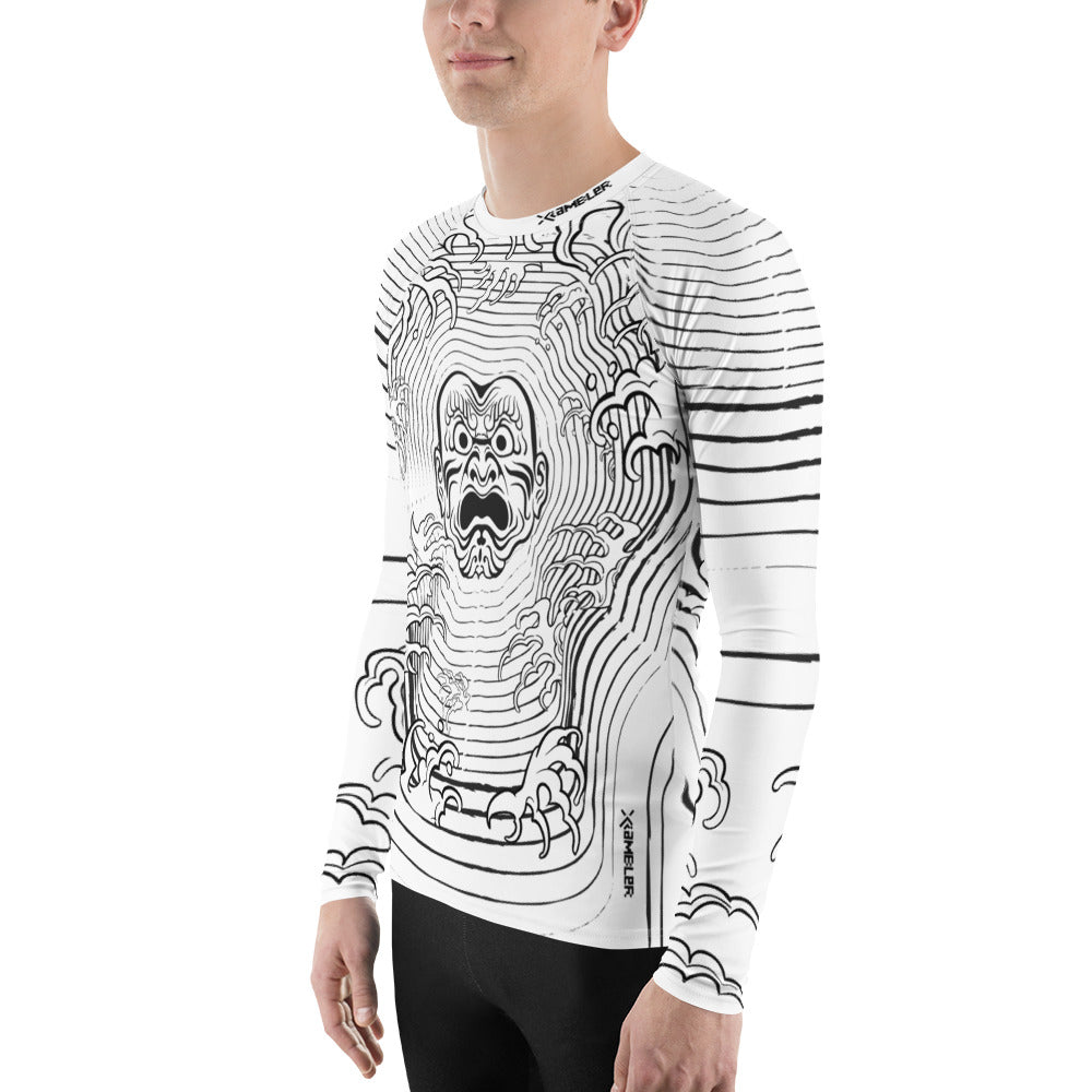 Japanese Mask Men's Rash guard White