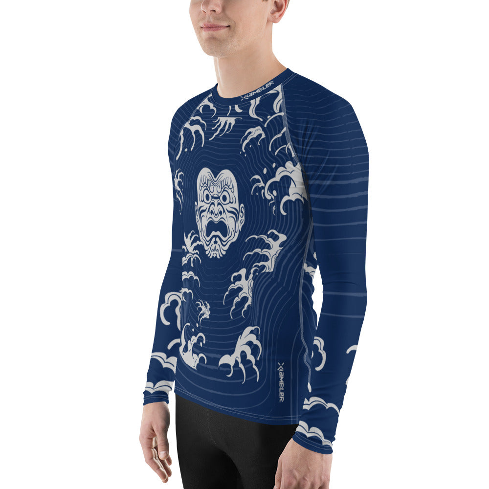 Japanese Mask Men's Rash guard Navy