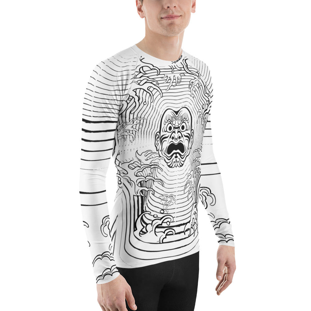 Japanese Mask Men's Rash guard White