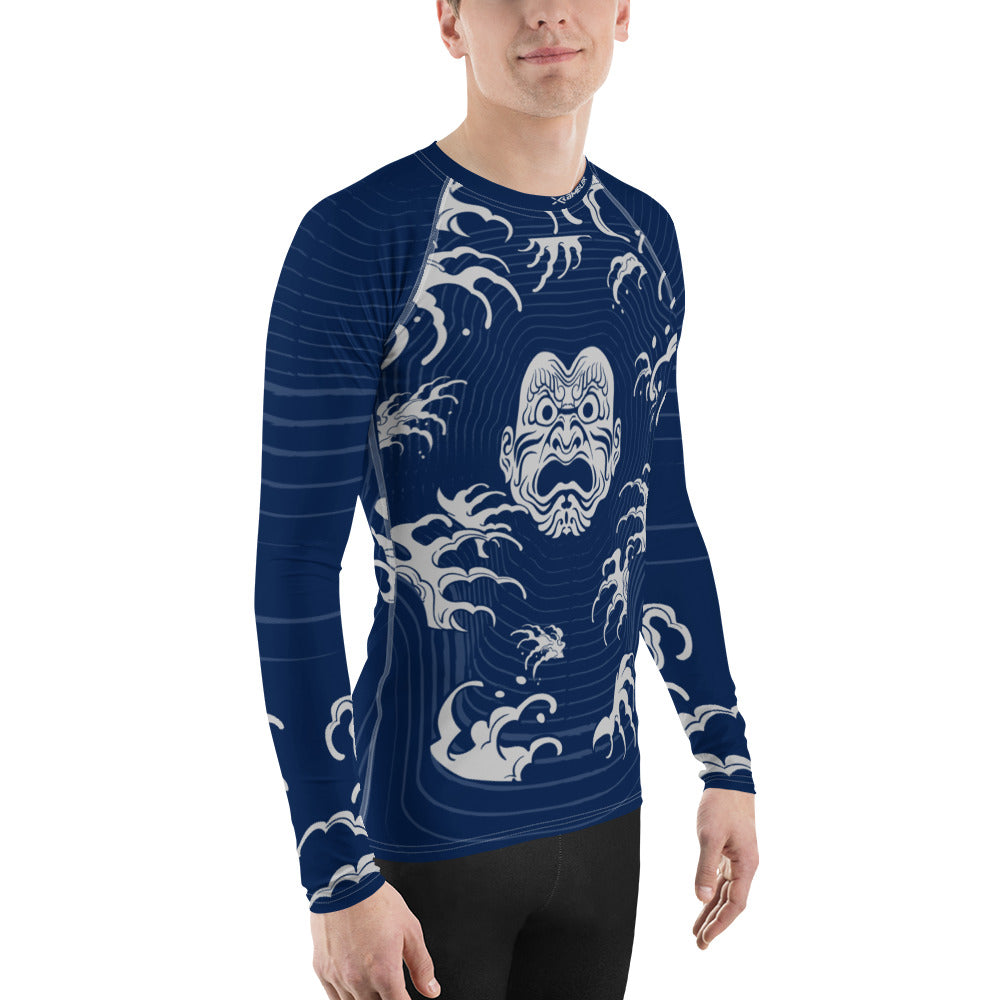 Japanese Mask Men's Rash guard Navy