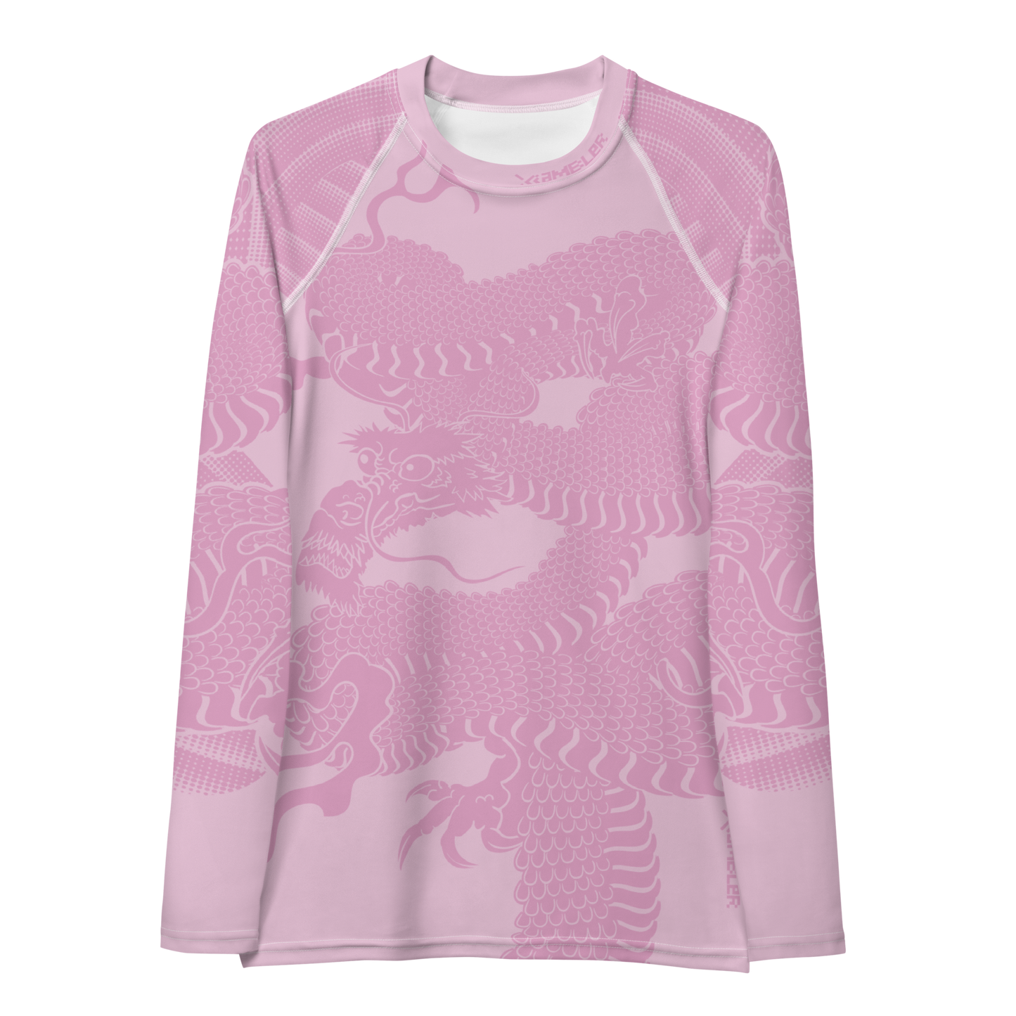 Japanese Wrap Around Dragon Women's Rash guard Pink